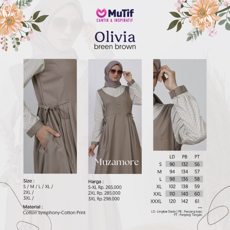 GAMIS MUTIF OLIVIA BREEN BROWN