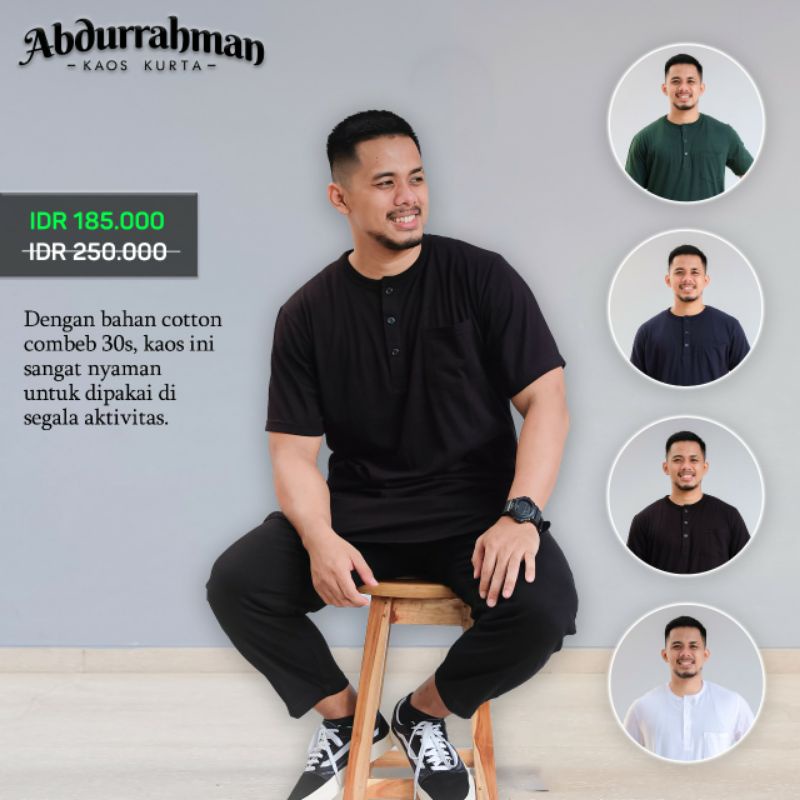 Kaos Kurta Abdurrahman Pria Original