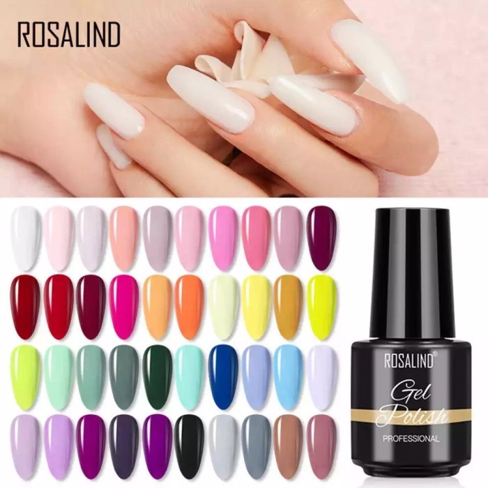 ( 01-40 ) ROSALIND Gel Nail Polish UV LED Nail Art / Kutek / Cat Kuku Murah Bagus