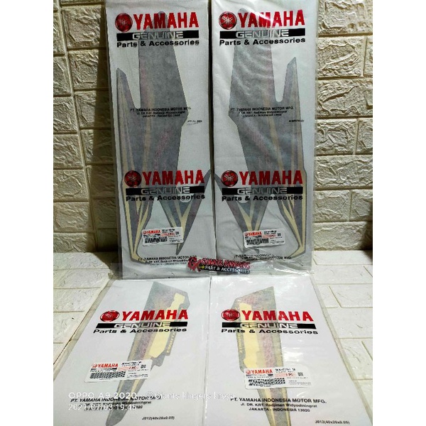 STRIPING LIST STIKER RX KING 2005 HITAM MERAH SET ORI ORIGINAL YGP