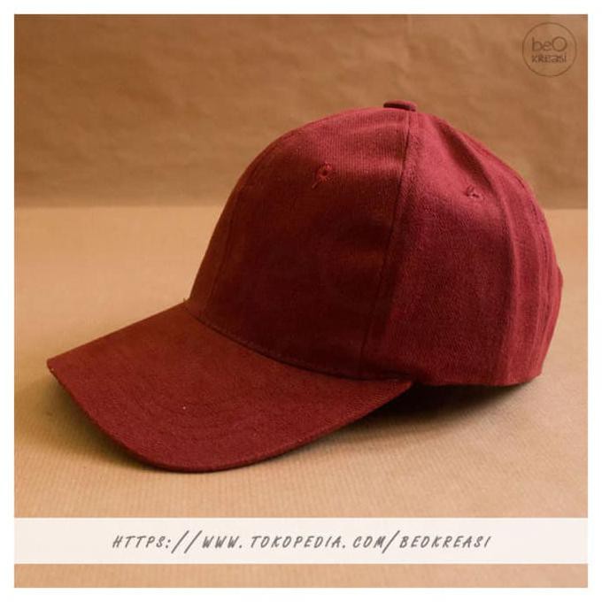 RESMI TOPI BASEBALL CAP MERAH MAROON DEWASA POLOS PRIA WANITA CASUAL SPORT - MAROON 