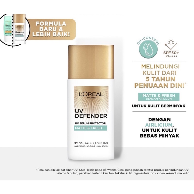 L'OREAL UV DEFENDER SERUM PROTECTOR SUNSCREEN SPF 50+/PA++++