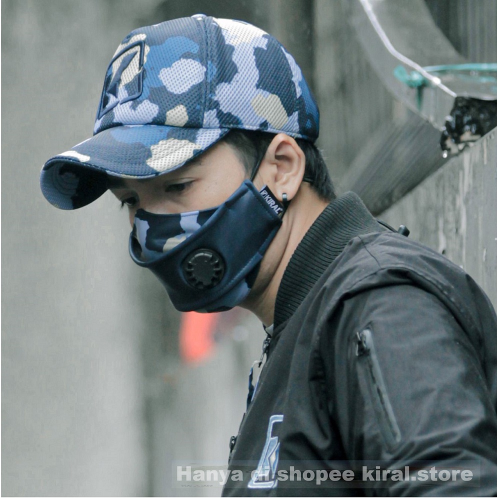 Masker Kain Camomask Pria Cowok Motif Premium 3ply Korean Style Keren Camo Mask Respirator 3D