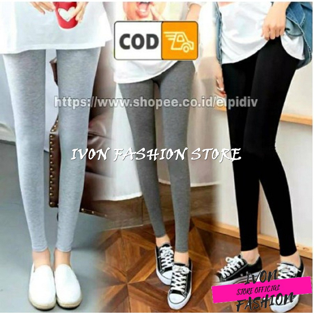 Legging Soft Rayon Kaos/ Legging Panjang Bahan Kaos Standar, Celana Lejing Murah Bisa COD