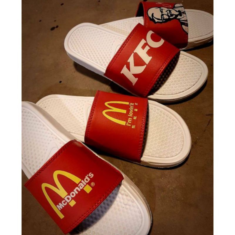Termurah!!! Sandal Nike McDonald's, Sandal Nike KFC Slides, Sandal Nike Benassi Grade Ori Vietnam