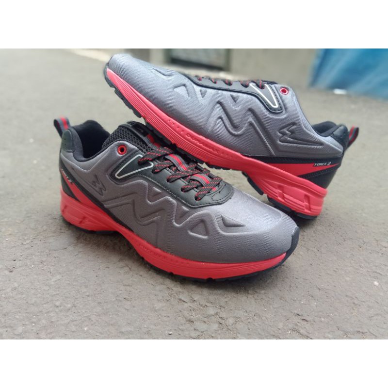 Sepatu Running Eagle Force 2-Abu Tua/Merah
