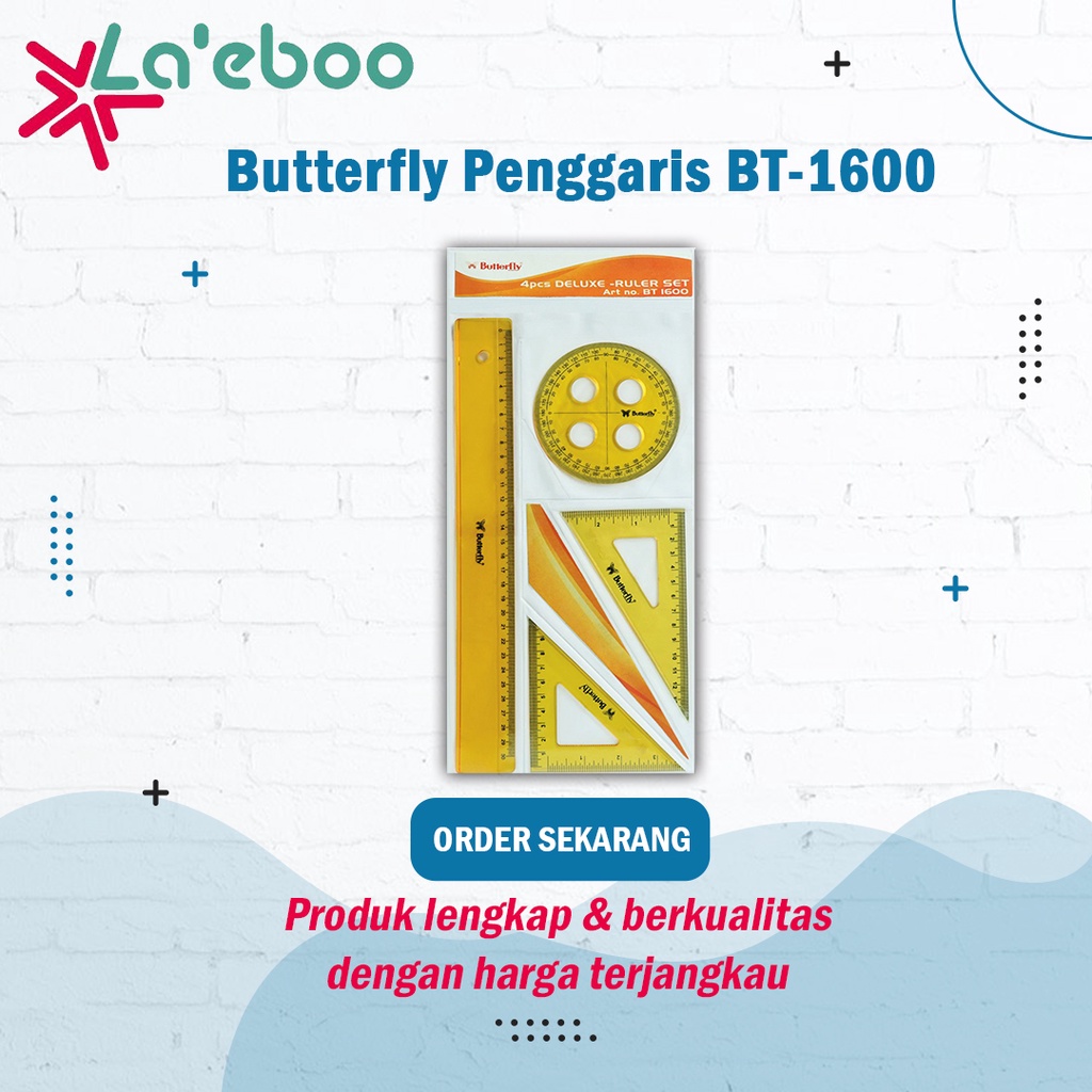 

Set Penggaris Butterfly Berbagai Bentuk | BT-1600 / BT-1700