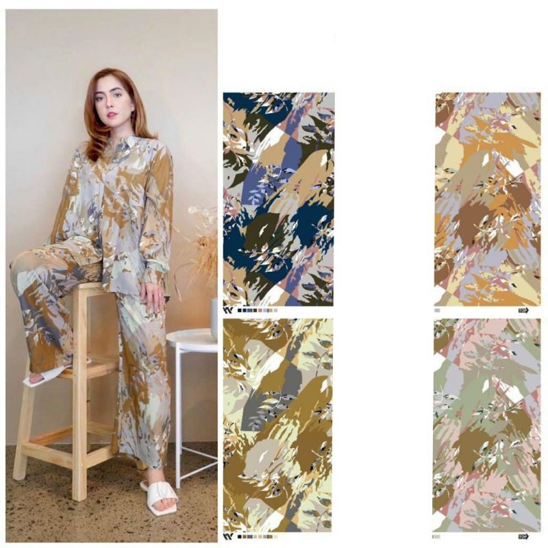 setelan celana piyama katun rayon