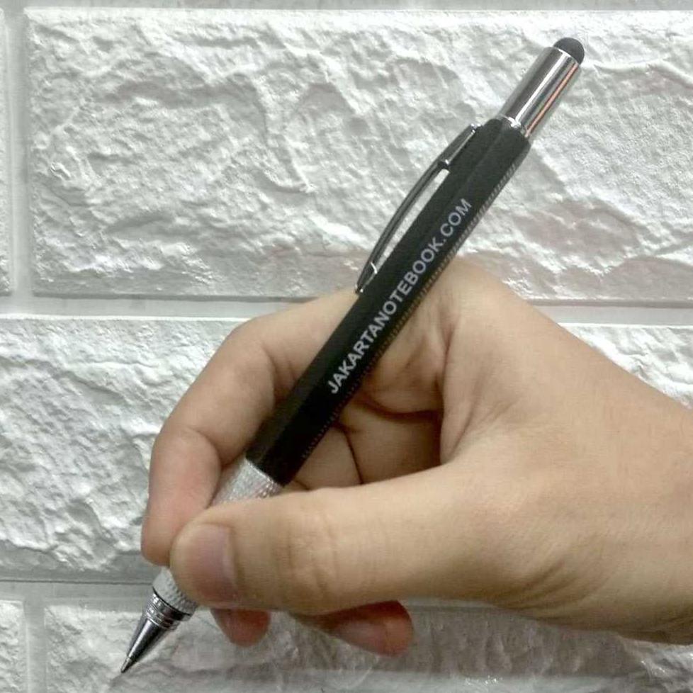 

TAFFWARE PENA MULTIFUNGSI STYLUS + PENGGARIS + LEVEL + OBENG BERKUALITAS