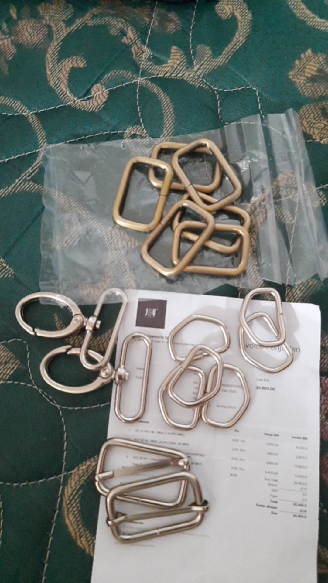 Ring Kotak Tas 3.0 Cm Tebal Antigold Poles