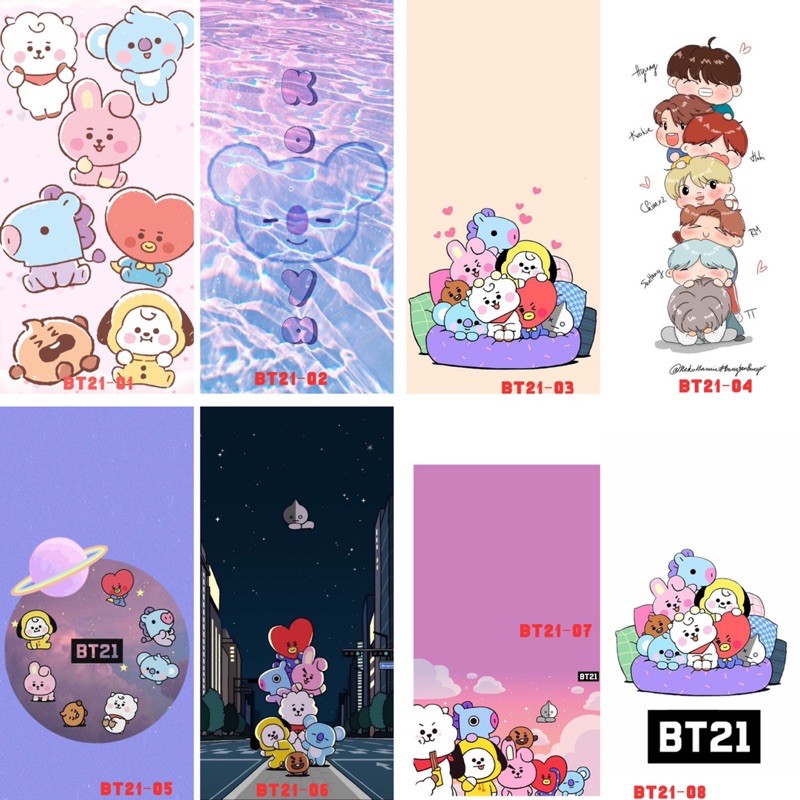 bt21 case bts poco m3 redmi 9t mi 10t reno 5 oppo a15s sam a02s a12 vivo y51 2020 y20s g glass case