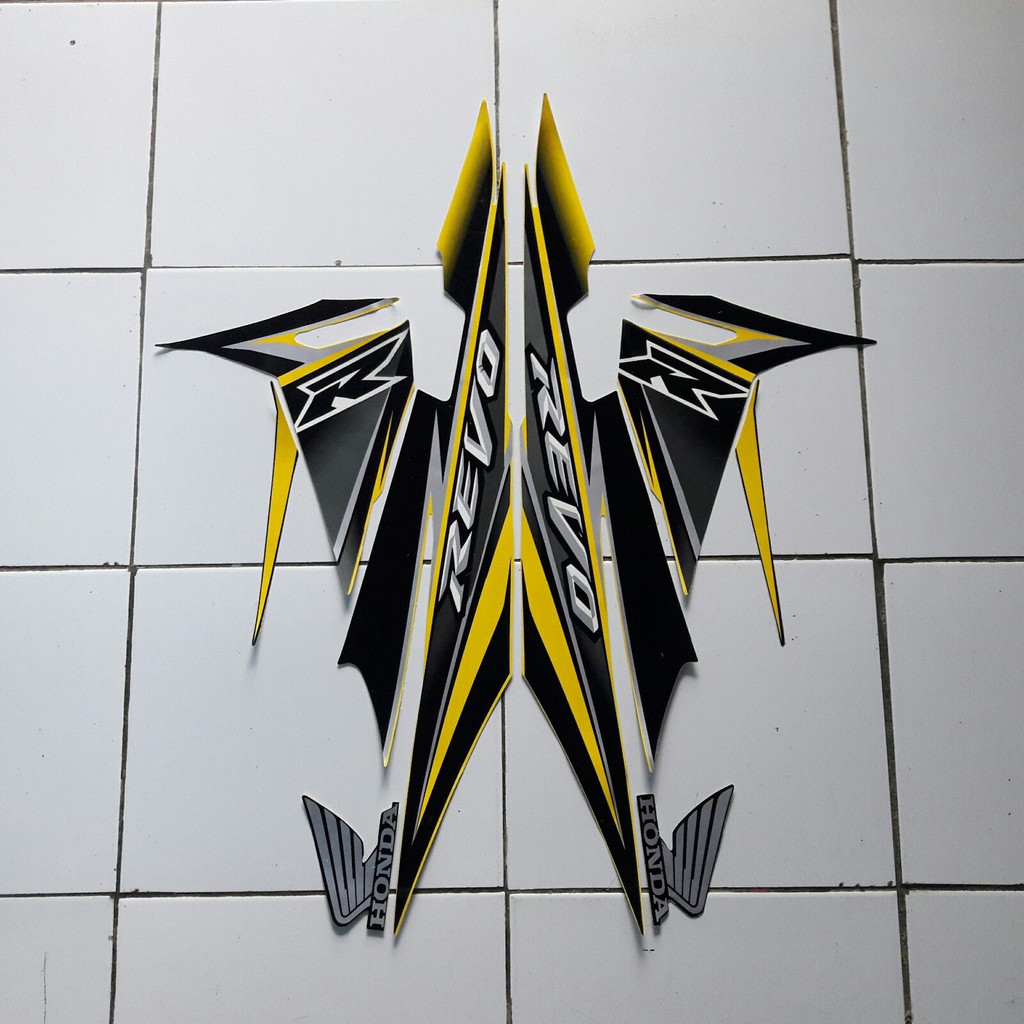 sticker motor revo 110r 2008 kuning