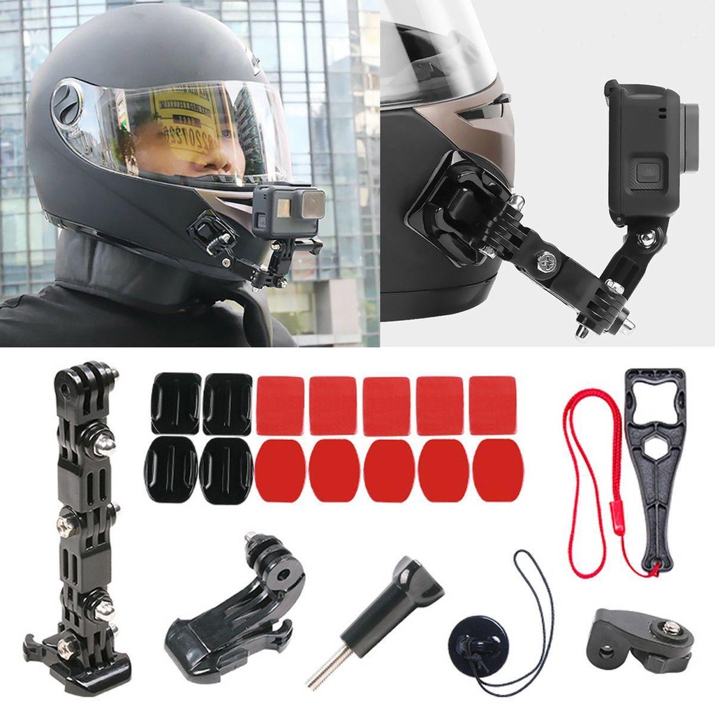 Preva 19pcs Helm Dudukan Dagu Depan Full Face Stand Outdoor Sport Adjustable Support