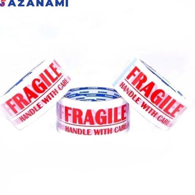 

PROMO MURAH 1 Box lakban fragile 2" inch x 50m Sazanami GOJEK ISOLASI
