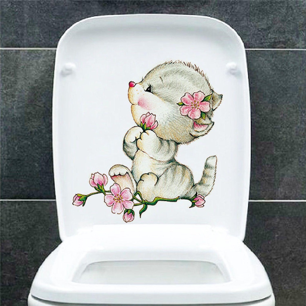 Wallpaper Poster Stiker Dinding Kitten Populer Ruang Tamu Toilet Kartun