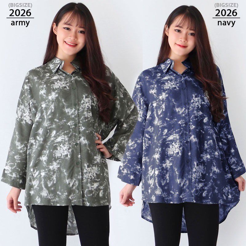 BAJU KEMEJA WANITA BIG SIZE JUMBO LD 120cm KATUN PEREMPUAN 2026 BAJU HAMIL MENYUSUI XXL XXXL ELEGAN 