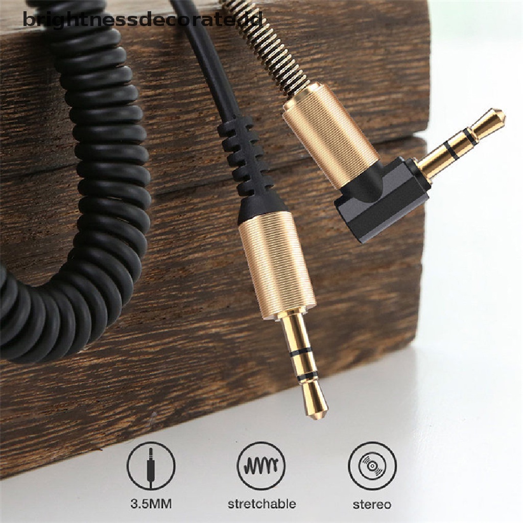 (birth) Kabel Aux 3.5mm Male Ke Male Bentuk L Untuk Audio Mobil / Headphone