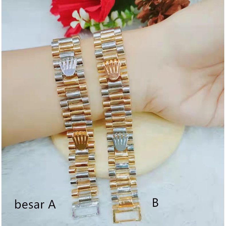 Gelang Xuping Lapis Emas Perhiasan Fashion(besar15mm dan kecil12mm)