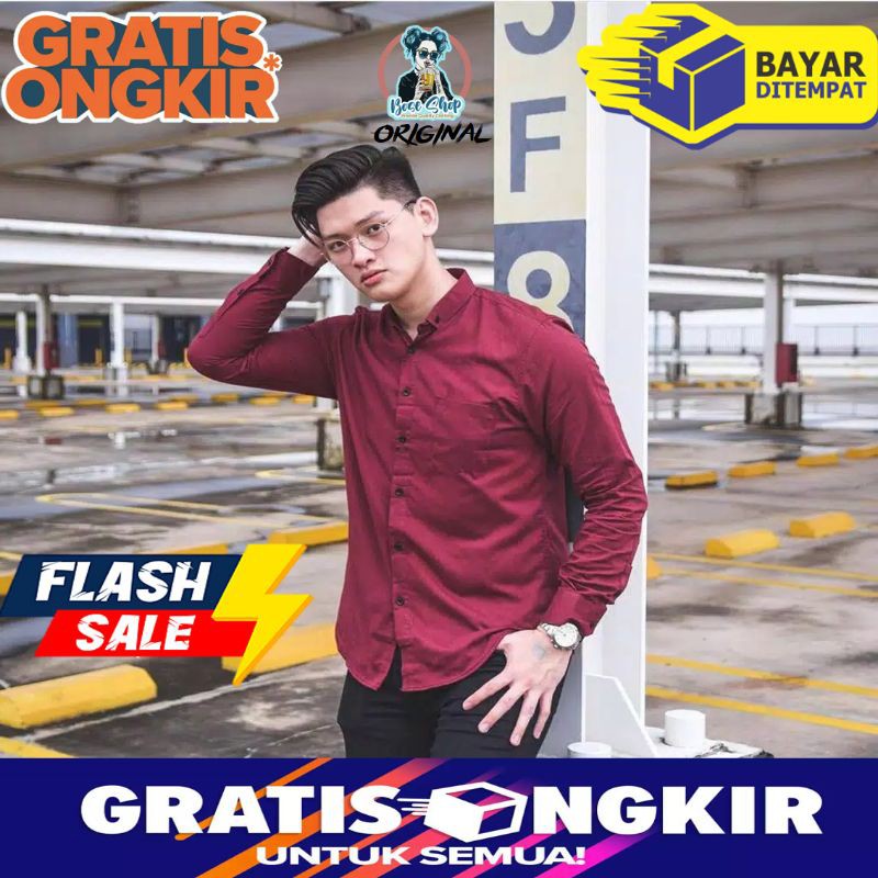 KEMEJA PANJANG PRIA SLIMFIT / KEMEJA POLOS / KEMEJA KANTOR / KEMEJA CASUAL PRIA