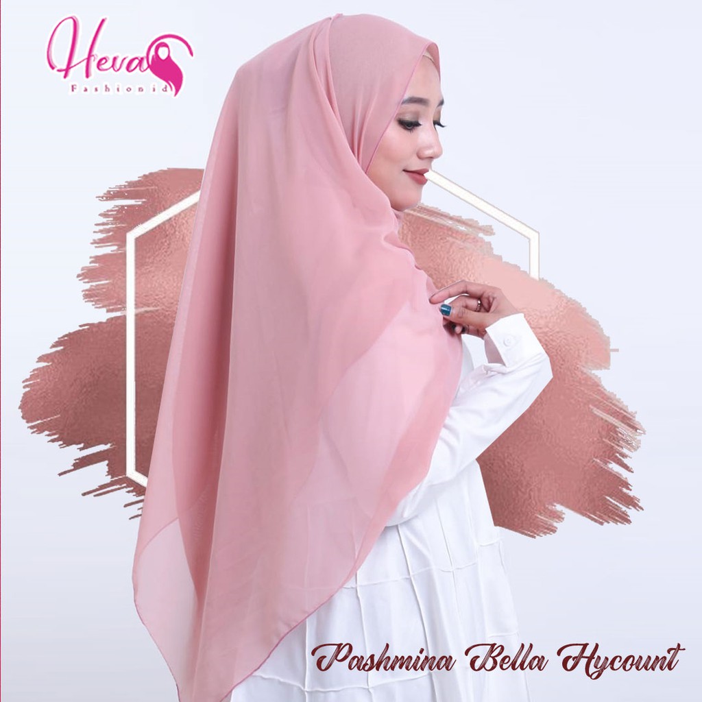 Hijab / Jilbab Pashmina Bella Hycount // Real Pict