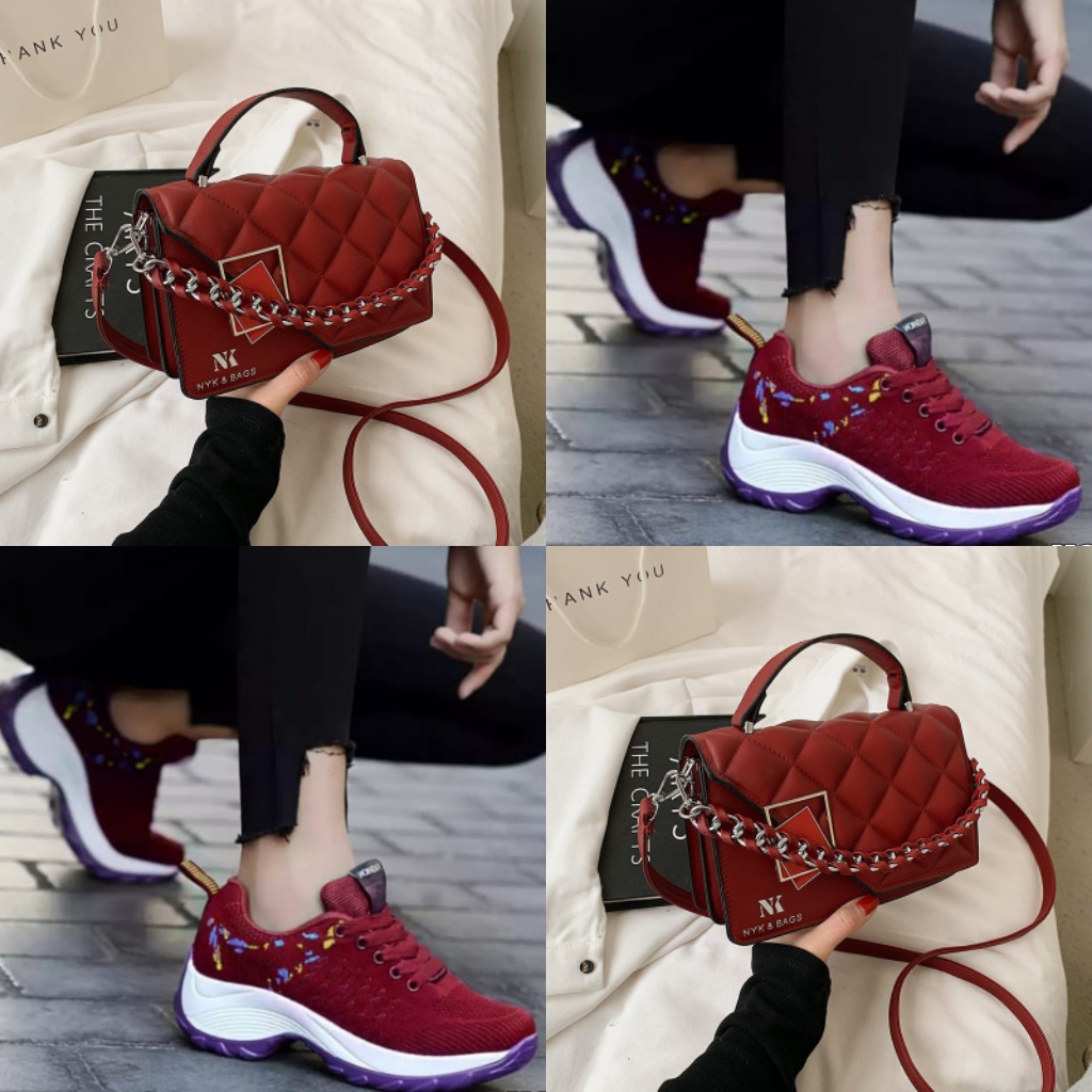 paket sneakers wanitaa  dan tas korea