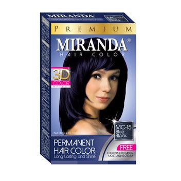 MIRANDA MC-15 BLUE BLACK hair color pewarna cat rambut natural