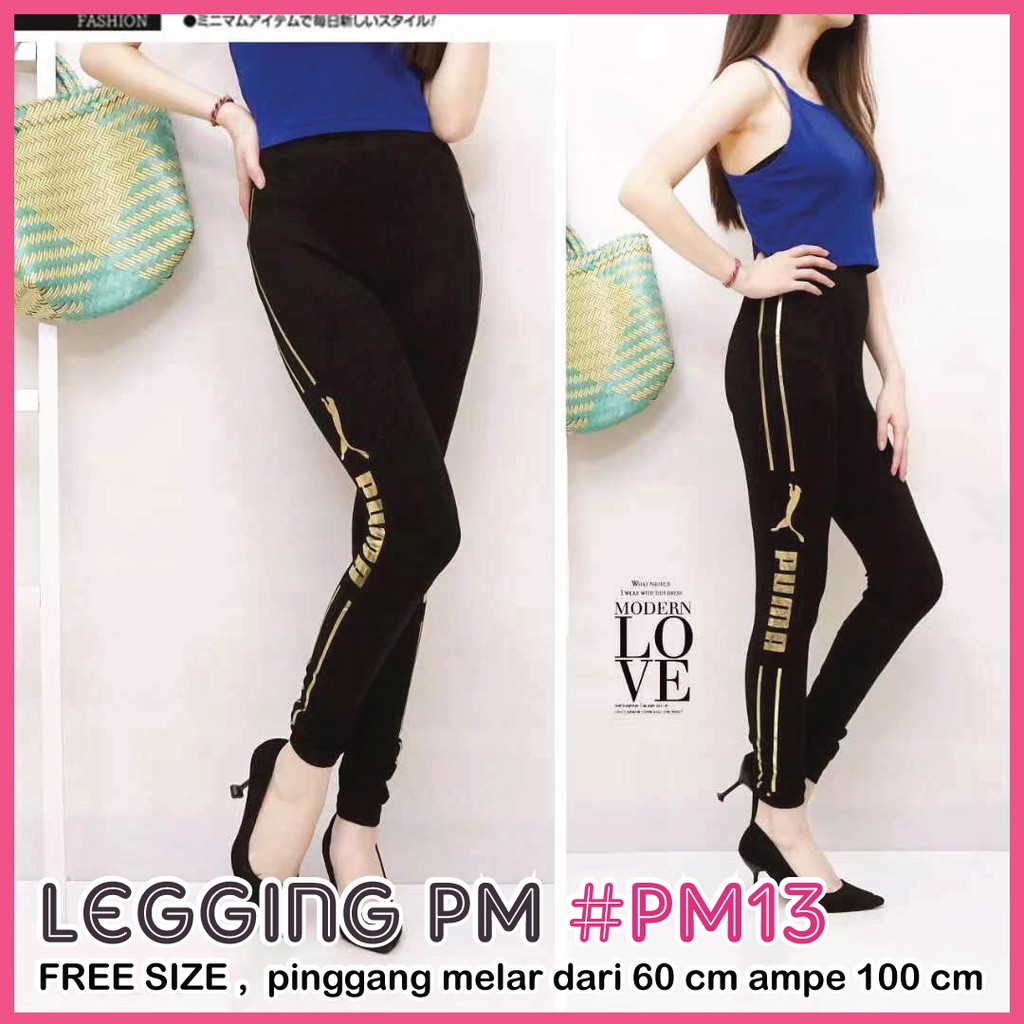 Legging wanita ADS #ads10 / Legging Wanita / Legging Jumbo Wanita / Legging Sablon Samping (ss) / ying fashion / legging panjang wanita