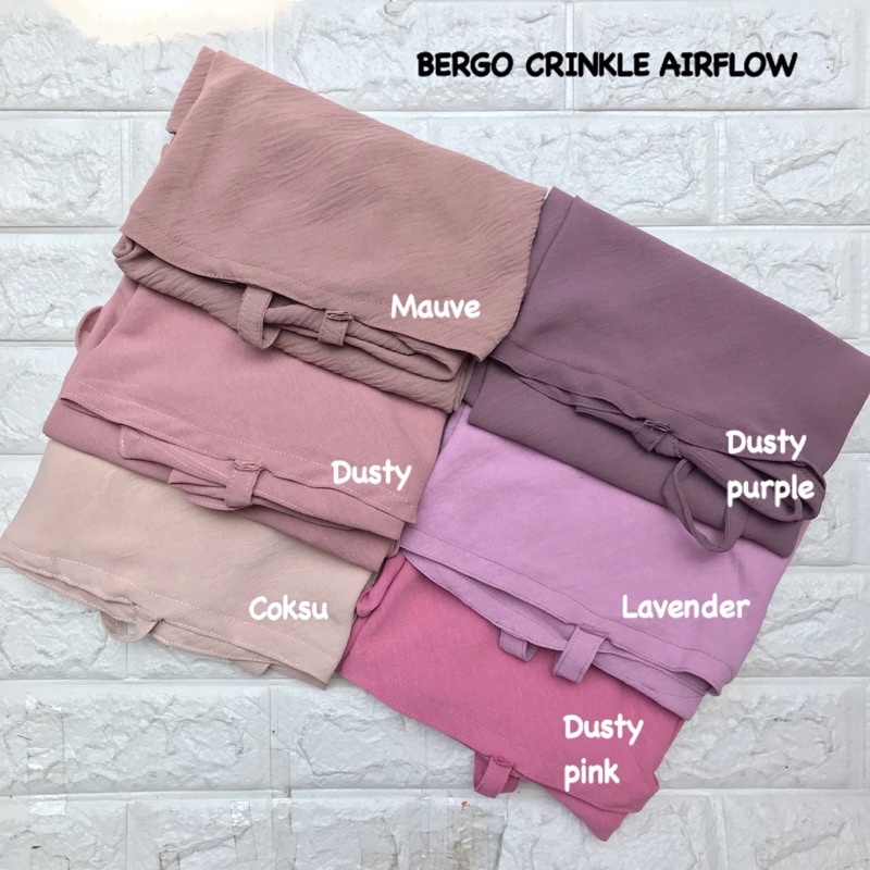 READY STOCK BERGO CRINKLE AIRFLOW / BERGO RAYON PREMIUM