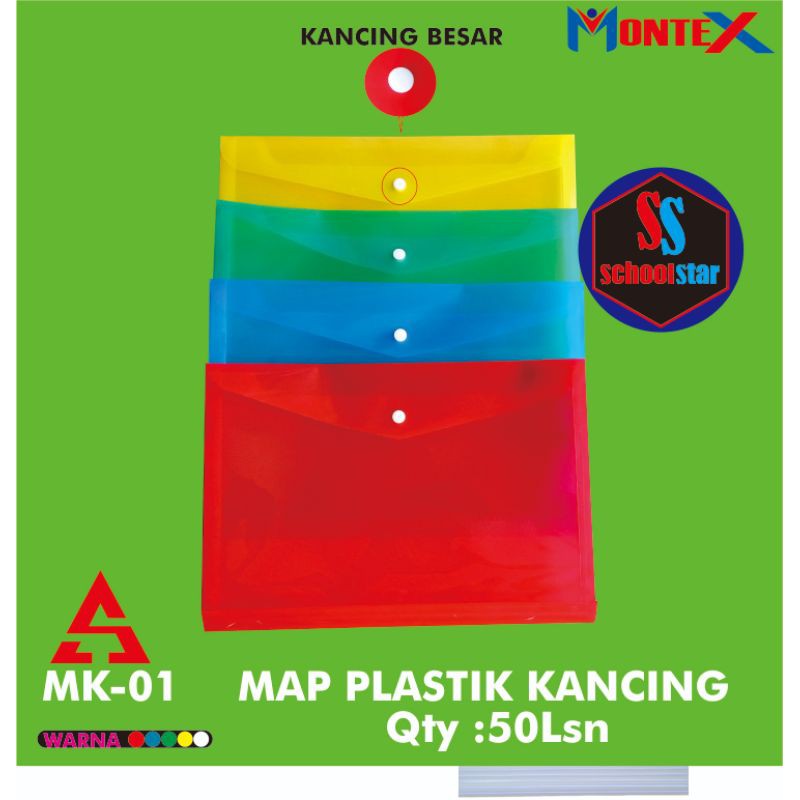 Jual Map Kancing Plastik Folio Punggung F Map Kancing Plastik Grosir