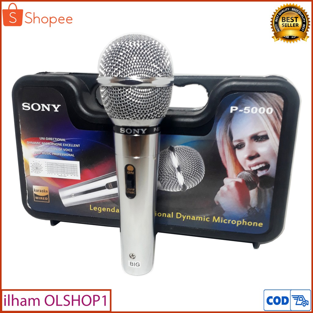 Microphone Sony P5000 koper mic kabel mikrofon kualitas bagus