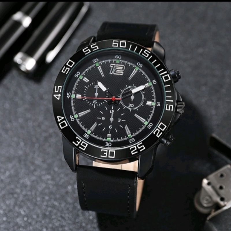 Jam Tangan Analog Pria Three Eyes (020PU)