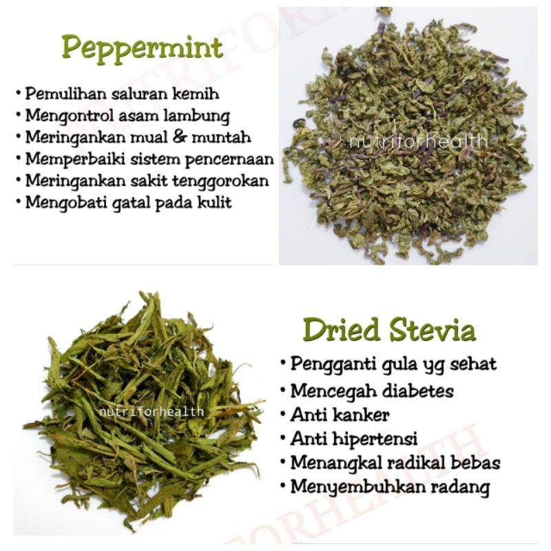 (100gr) TEA SERIES Teh Hijau Peppermint Stevia Oolong Grentea Earl Grey Black Tea Lemongrass