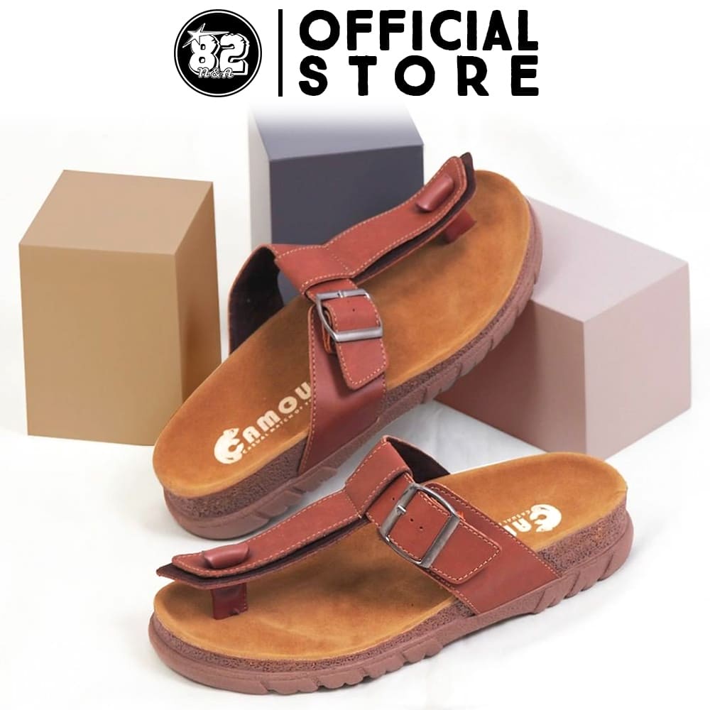 Alpine Camou Sandal Jepit Pria Casual Model Birken Sendal Slop Puyuh Kekinian Anti Licin Tali Tidak Mudah Putus Tahan Lama - Alpinee Oakbuff N82_Store