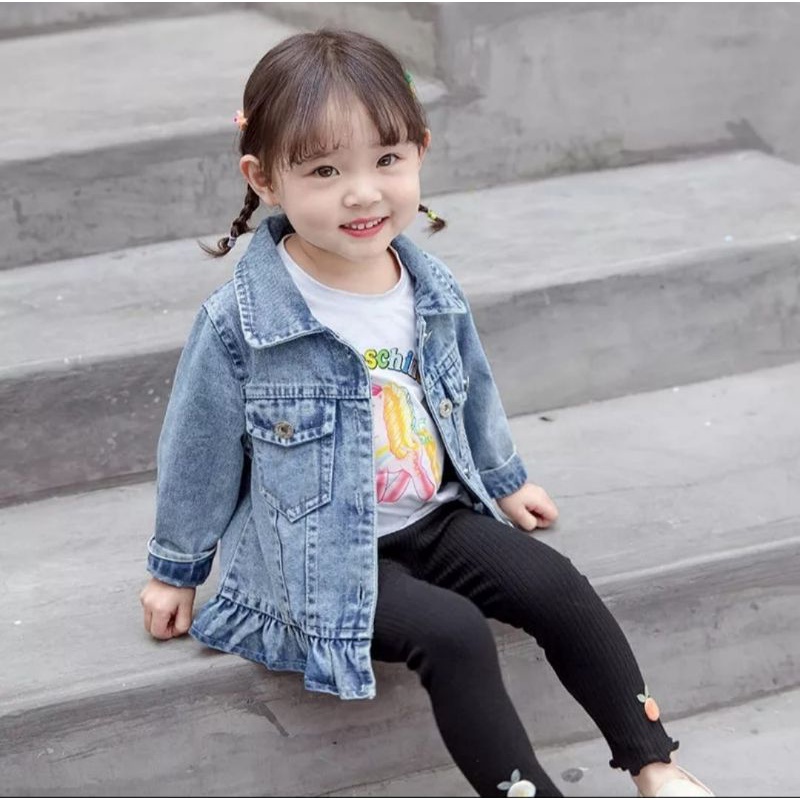 JAKET JEANS ANAK BORDIR ANAK PEREMPUAN LUCU USIA ANAK 2TH-11TH