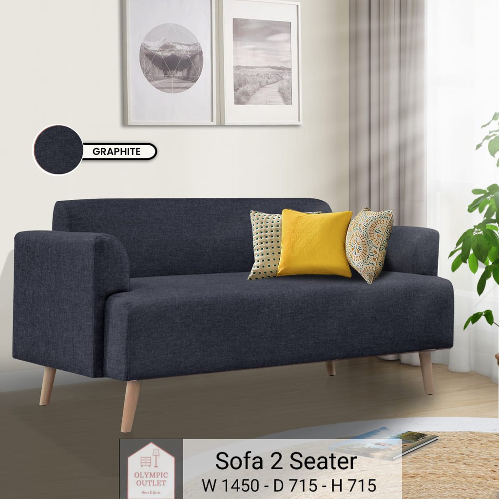 Jual Sofa Hemingbly 2 Seater Desain Elegant Minimalis Kuat dan Kokoh