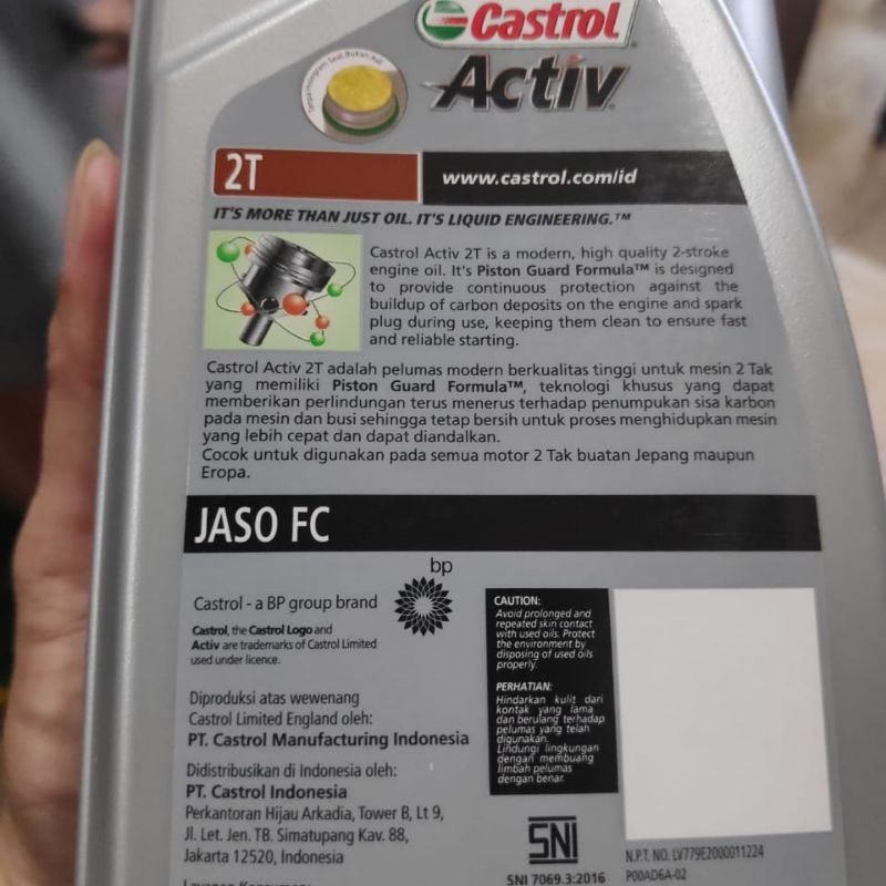 oli samping castrol activ 2t