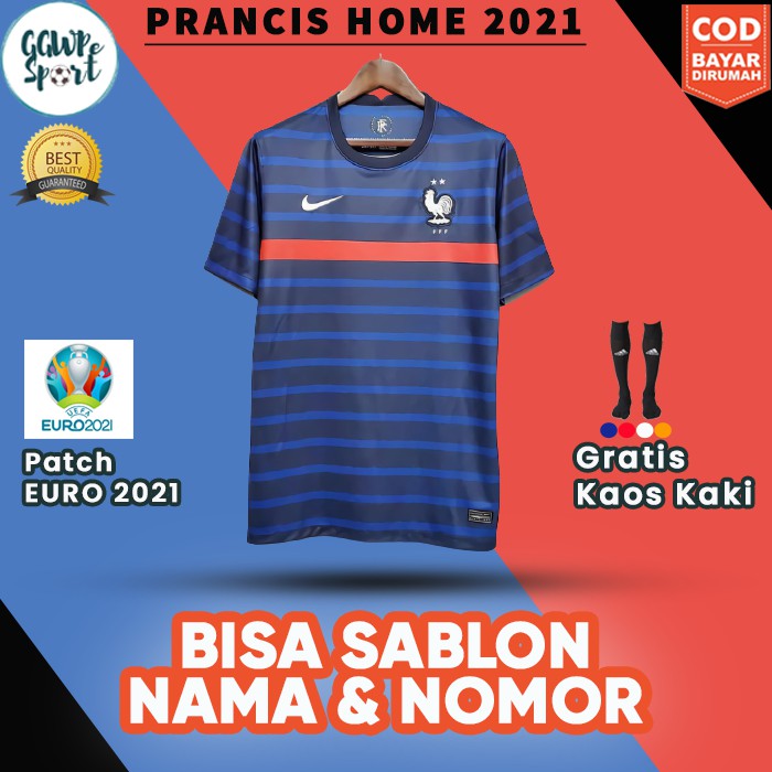 JERSEY PRANCIS FRANCE HOME 2021 EURO FULL PATCH TERBARU KUALITAS JAMINAN IMPOR TERBAIK