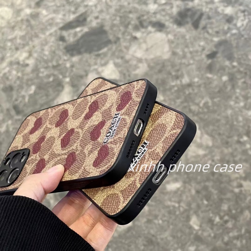 Case Bahan Kulit Motif Graffiti Hati Gaya Eropa Amerika Untuk IPhone 14 13 12 11 Pro 7 8 Plus X XR XS MAX