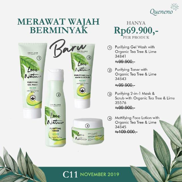 Love Nature Oily Skin With Teatree Lemon Baru Indonesia