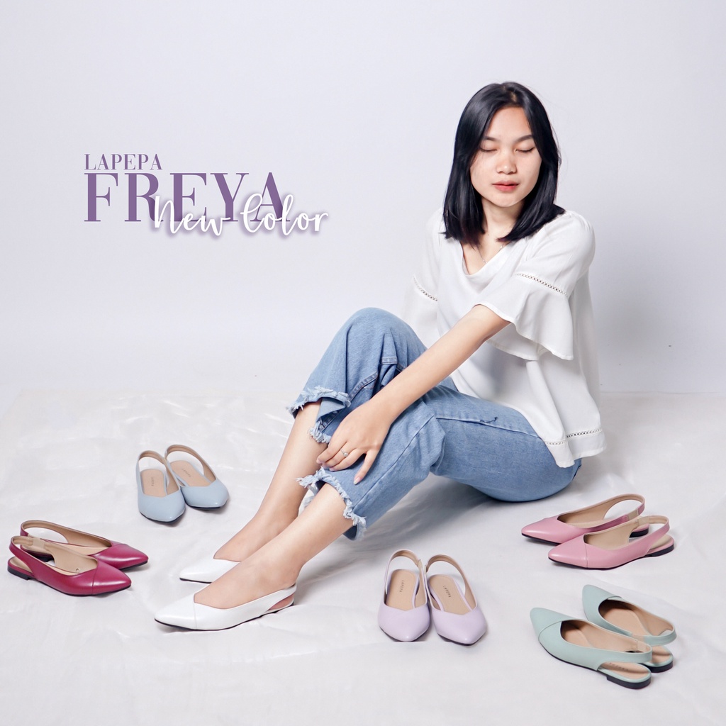 Lapepa FREYA Sepatu Kerja Wanita sepatu tali belakang sepatu casual terbaru