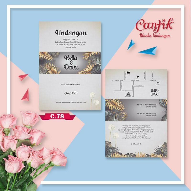 

UNDANGAN PERNIKAHAN & KHITAN SIMPEL ELEGAN