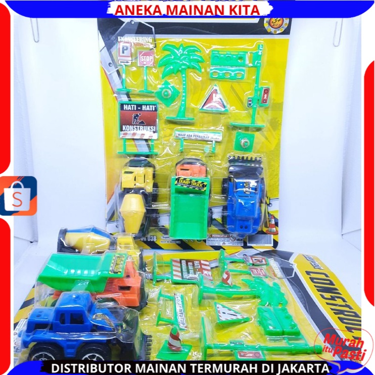 ( PROMO ) BISA COD MAINAN ANAK MOBIL MOBILAN KONTRUKSI VR-03B SUPER CONSTRUCT SET DIECAST MURAH