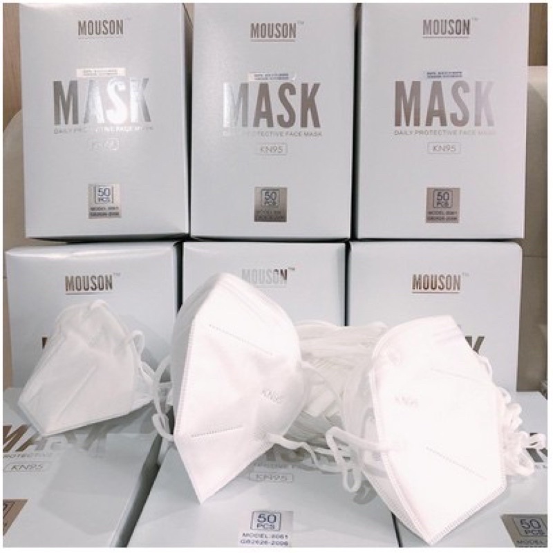 Masker MOUSON KN95 5ply Emboss Premium Original isi 50pc/box