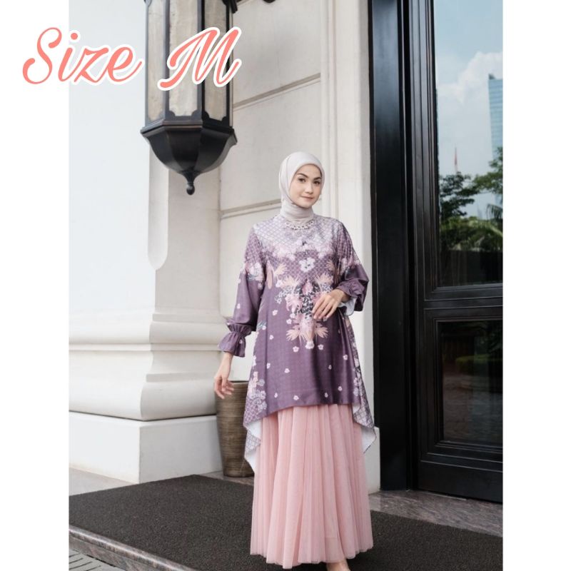 READY MAYA TUNIK VANILLA HIJAB - MAROON Size M