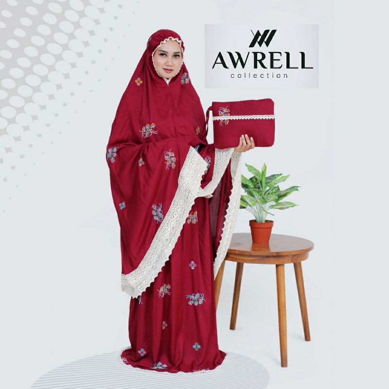 Awrellcollection - Mukena Dewasa Katun Rayon Airi Bordir Awrellseries