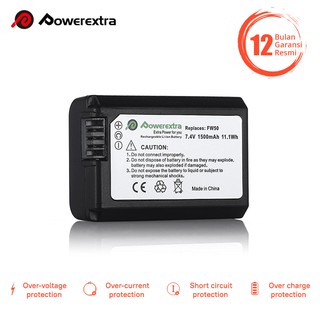 Powerextra Baterai Sony NP-FW50 for baterai a6000 a6300 a7 a7sii etc