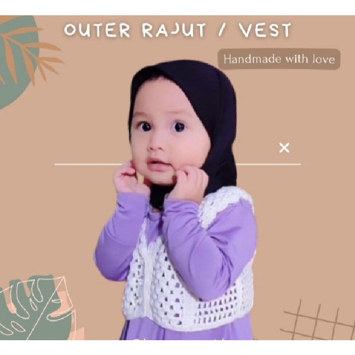 AMILA OUTER RAJUT / OUTWARE ANAK / BAYI / VEST RAJUT HANDMADE 1-4 TAHUN