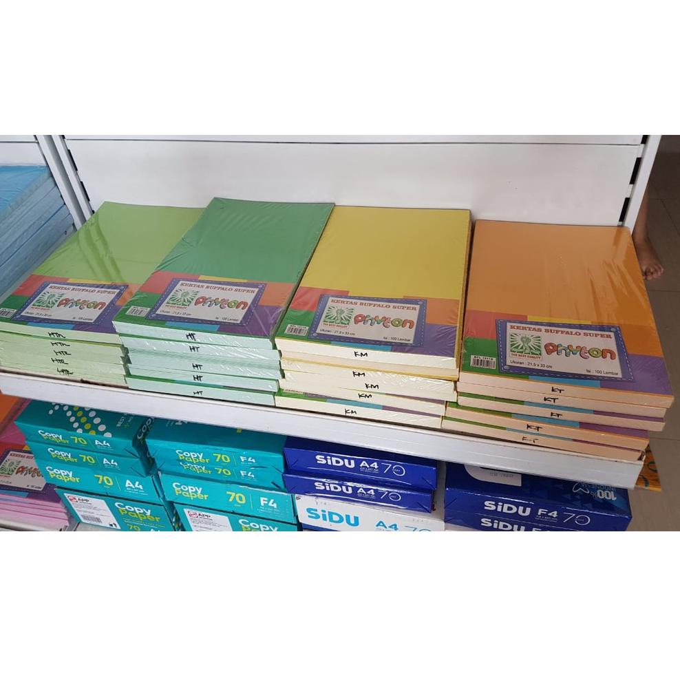 

[KODE TVVNK] [ATK] - Kertas Buffalo PHYTON Polos F/100 - 1 Pak isi 100 Lembar