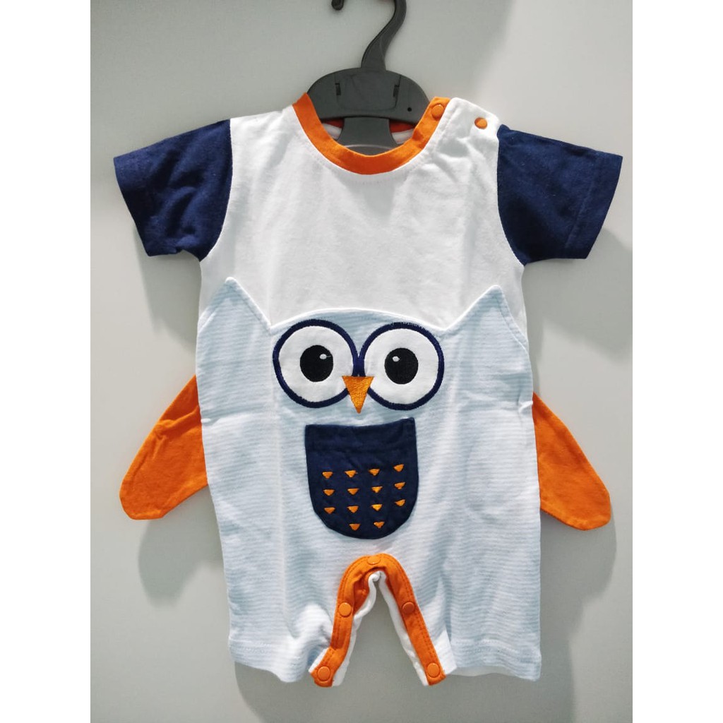 Baju baby / bayi lucu murah romper jumper Penguin / Pinguin 3 months Eyka - PRELOVED