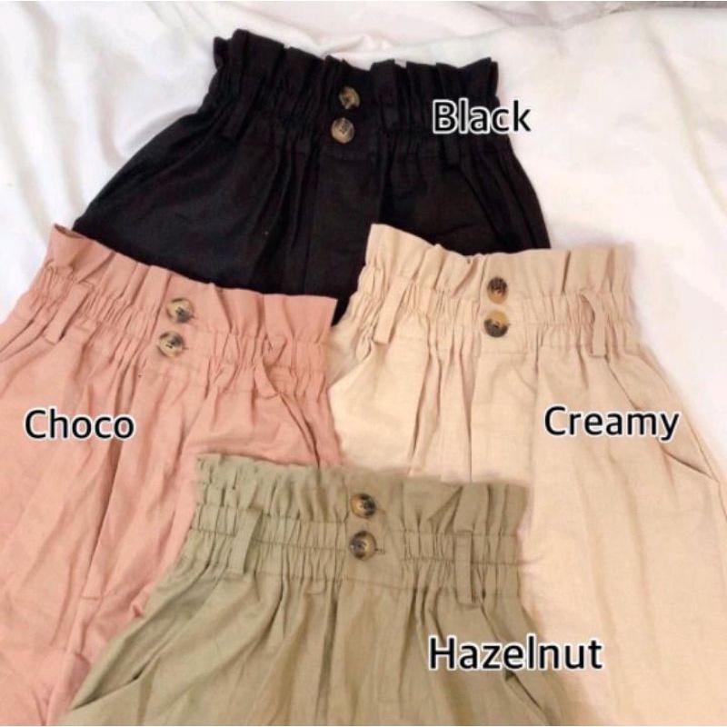 1KG MUAT 4PCS  HIGHWAIST CELANA LINEN RAMI ANGEL FULL